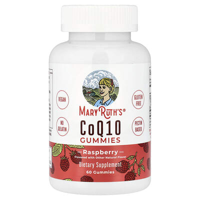 MaryRuth's CoQ10 в мармеладках, малина, 60 штук (60 mg на штуку)