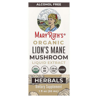 Organic Lion's Mane Mushroom Liquid Extract, Alcohol Free, 1 fl oz (30 ml)