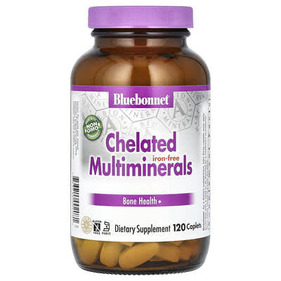 Bluebonnet Nutrition хелатные мультиминералы, без железа, 120 таблеток