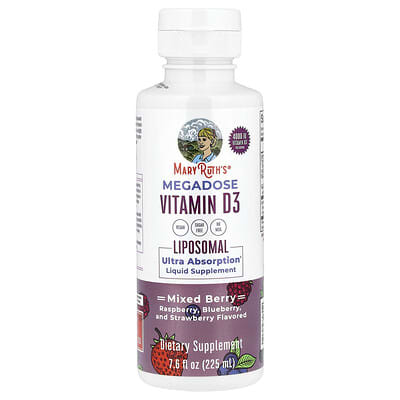 Megadose Vitamin D3, Liposomal, Mixed Berry, 7.6 fl oz (225 ml)