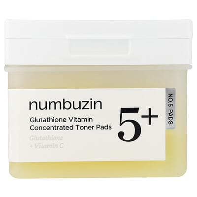 No.5 Glutathione Vitamin Concentrated Toner Pads, 70 штук, 6.08 fl oz (180 ml)