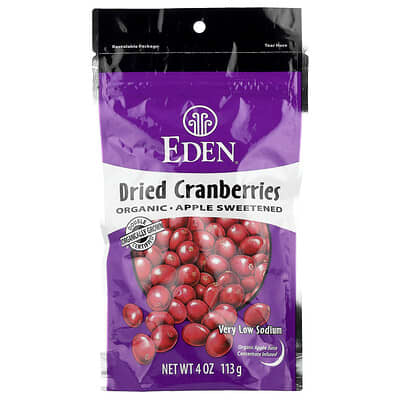 Organic Dried Cranberries, 4 oz (113 g)