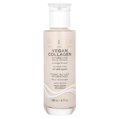Vegan Collagen, Hydrating Milk Tonic, Orange Flower, Alcohol Free, All Skin Types, 4.7 fl oz (140 ml)