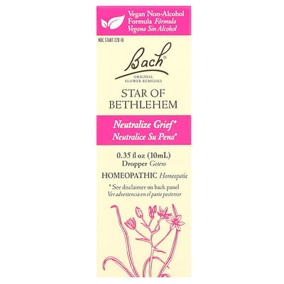 Оригинальные цветочные средства Bach, Star of Bethlehem, 0.35 fl oz (10 ml)