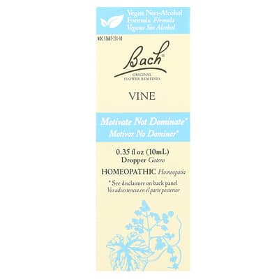 Растительное средство Bach Original Flower Remedies, Vine, 0.35 fl oz (10 ml)