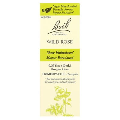 Цветочные средства Original Flower Remedies, Wild Rose, 0.35 fl oz (10 ml)