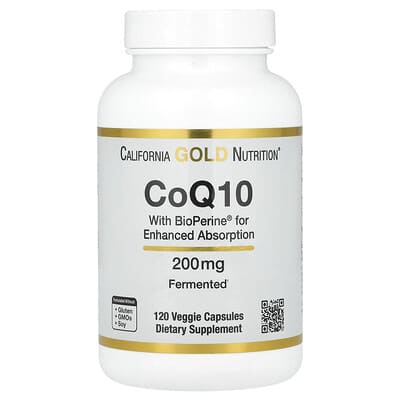 CoQ10 with Bioperine® and Black Pepper Extract, Enhanced Biovailability, 120 Veggie Capsules