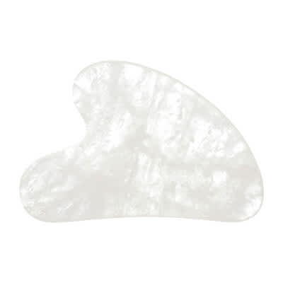 Gua-Sha Sculpting Stone, White Quartz, 1 Count