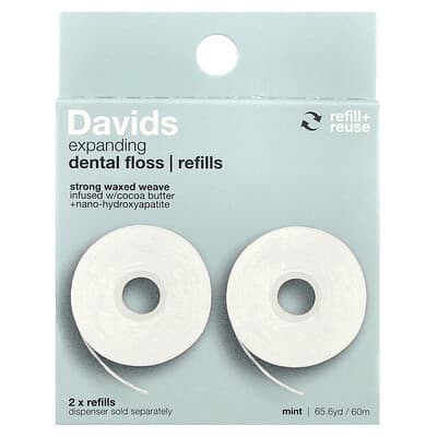 Expanding Dental Floss, Refills, Mint, 2 Count, (32.8 yd / 30 m) Each