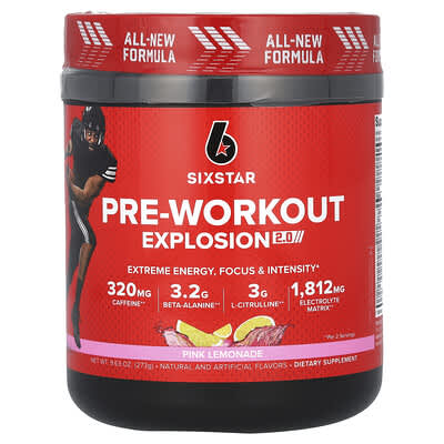 Pre-Workout Explosion 2.0, Pink Lemonade , 9.63 oz (273 g)