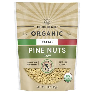 Organic Italian Pine Nuts, Raw, 3 oz (85 g)