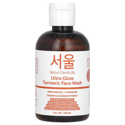Ultra Glow Turmeric Face Wash, 4 fl oz (120 ml)