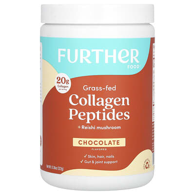 Коллагеновые пептиды из травоядных животных + гриб рейши, шоколад, 11.36 oz (322 g)