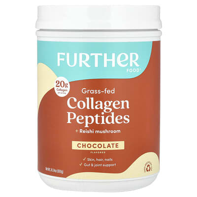Коллагеновые пептиды из травоядных животных + гриб рейши, шоколад, 24.34 oz (690 g)