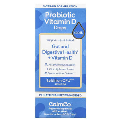 Пробиотик в каплях с витамином D, 0.5 fl oz (15 ml)