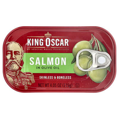 Skinless & Boneless Salmon in Olive Oil, 4.05 oz (115 g)