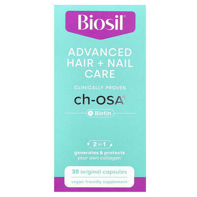Комплекс для ухода за волосами и ногтями Advanced Hair + Nail Care + Biotin, 30 Original Capsules