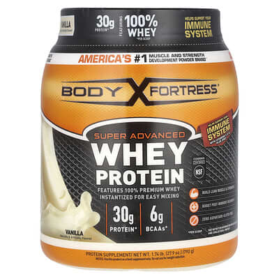 Сыворотка Body Fortress Super Advanced Whey Protein, Vanilla, 1.74 lb (792 g)