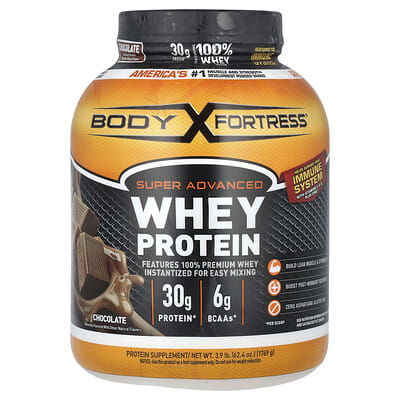 Сыворотка Body Fortress Super Advanced Whey Protein, Chocolate, 3.9 lb (1,769 g)