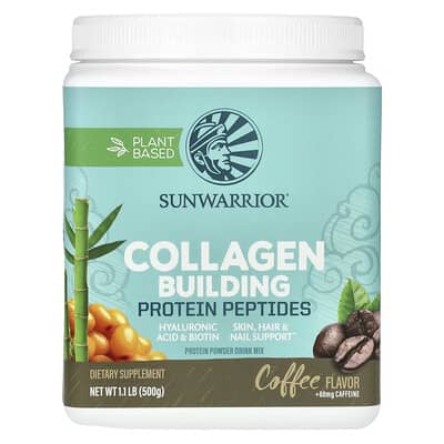 Протеин Sunwarrior Collagen Building Protein Peptides, Coffee, 1.1 lb (500 g)