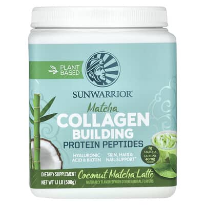 Collagen Building Protein Peptides, Coconut Matcha Latte, 1.1 lb (500 g)