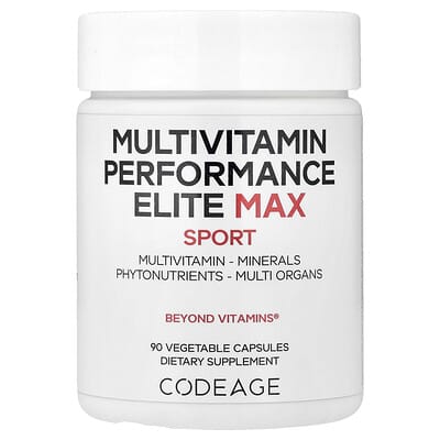 Codeage Multivitamin Performance Elite Max, спортивные мультивитамины, 90 капсул