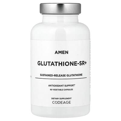 Amen, Glutathione-SR+, 60 вегетарианских капсул (250 mg на капсулу)