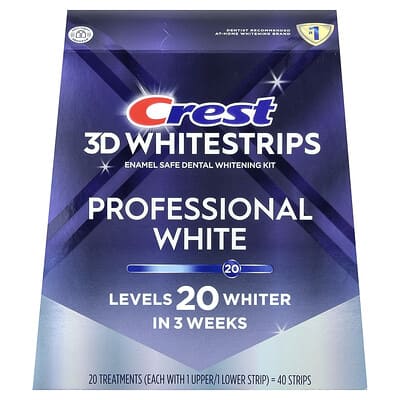 3D Whitestrips, Enamel Safe Dental Whitening Kit, 40 Strips