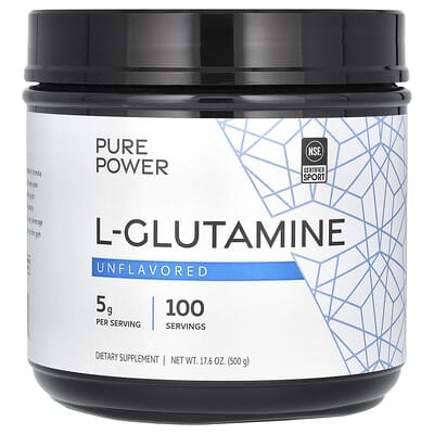 L-Glutamine Pure Power, без вкуса, 17.6 oz (500 g)