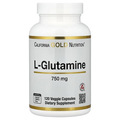 L-Glutamine, 750 mg, 120 вегетарианских капсул