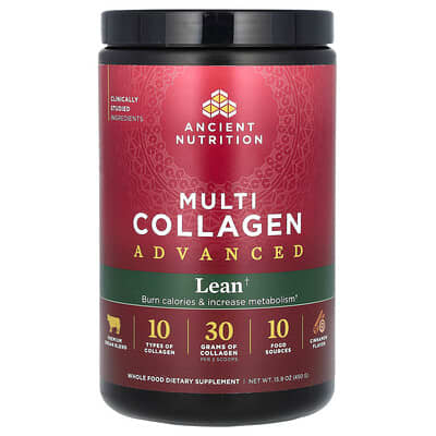 Мультиколлаген Advanced, Lean, Корица, 15.9 oz (450 g)