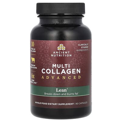 Multi Collagen Advanced, Lean, 90 капсул