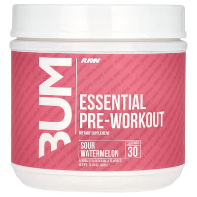 Bum, Essential Pre-Workout, Sour Watermelon, 14.29 oz (405 g)