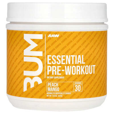 Bum, Essential Pre-Workout, Peach Mango, 14.9 oz (423 g)