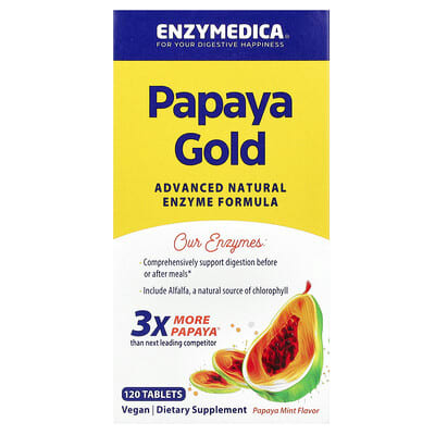 Papaya Gold, Papaya Mint, 120 таблеток