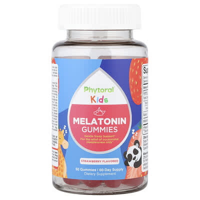Детские жевательные витамины Phytoral Melatonin, клубника, 60 шт.