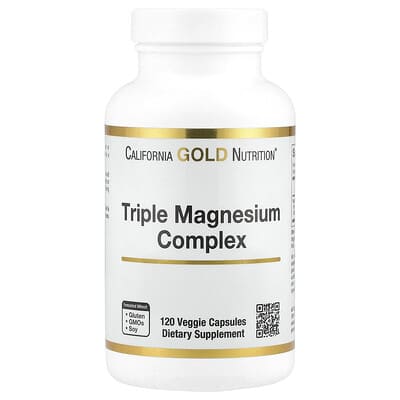 Triple Magnesium Complex, Malate, Citrate & Bisglycinate Chelate, 120 Veggie Capsules (105 mg per Capsule)