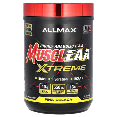 ALLMAX MUSCLEAA™ Xtreme, Pina Colada, аминокислоты, 1.17 lb