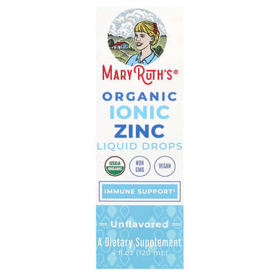 Organic Ionic Zinc Liquid Drops, без вкуса, 4 fl oz (120 ml)
