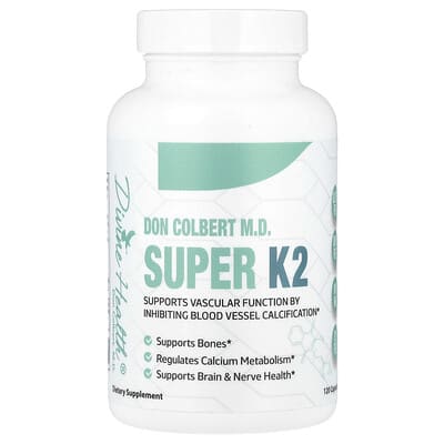 Витамин K Divine Health Super K2, 120 капсул (200 mcg на капсулу)