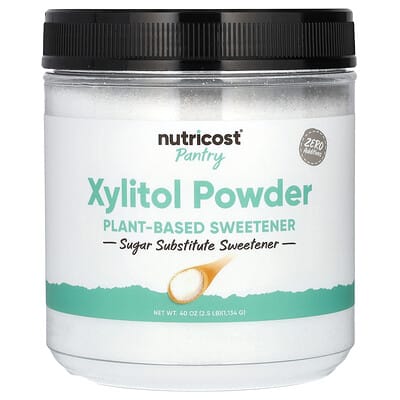 Порошок ксилитол Nutricost, растительный подсластитель, 2.5 lb (1,134 g)