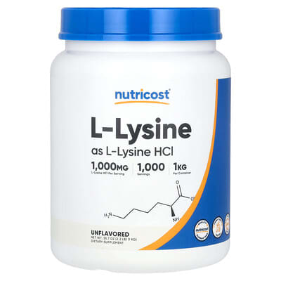 Nutricost L-Lysine, без вкуса, 35.7 oz (1 kg)