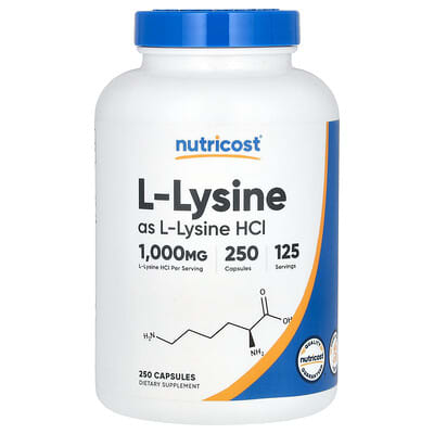 L-Lysine, 250 капсул (500 mg per Capsule)