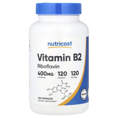 Витамин B2, 400 mg, 120 капсул