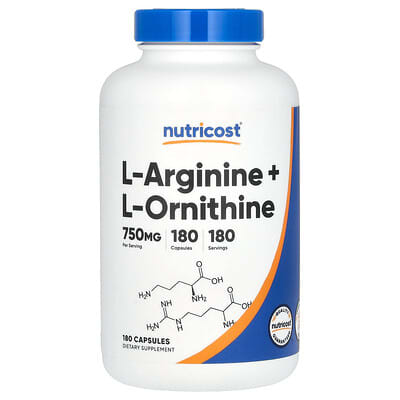 L-Arginine + L-Ornithine 750 mg 180 капсул