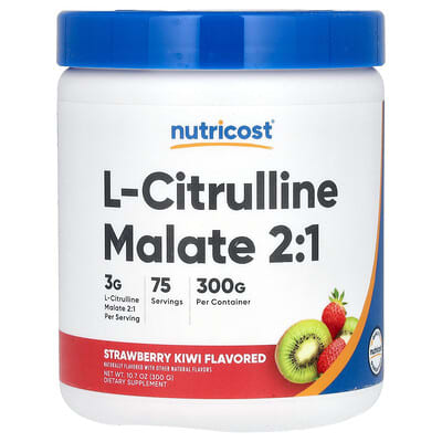 L-Citrulline Malate 2:1, клубника-киви, 10.7 oz (300 g)