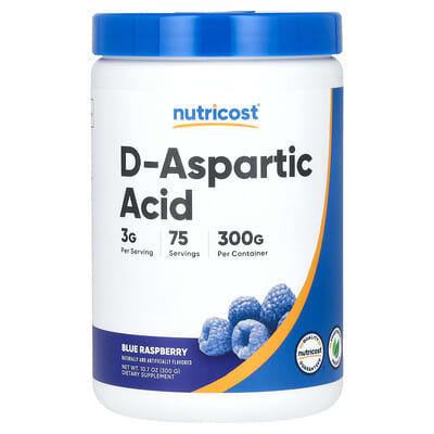 D-Aspartic Acid, голубая малина, 10.7 oz (300 g)
