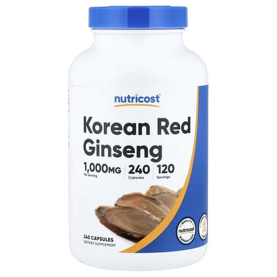 Nutricost Корейский красный женьшень, 240 капсул (500 mg в каждой капсуле)