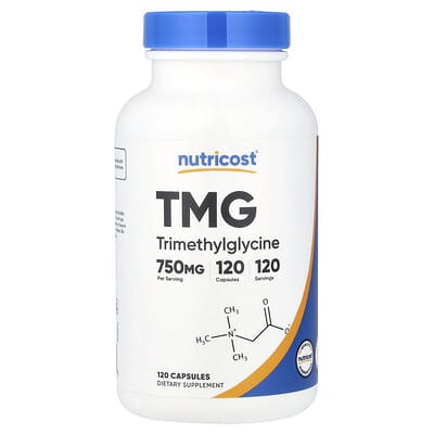 Nutricost TMG, 750 mg, 120 капсул