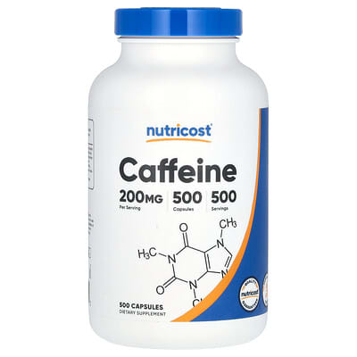 Caffeine, 200 mg, 500 капсул